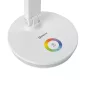   PLATINET Asztali lámpa RGB, 12W, LED, USB-A és USB-C töltő portal, 6000K, 500 Lumen, fehér