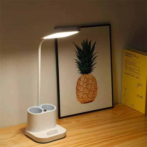 PLATINET Asztali lámpa tolltartóval, LED, 5W, 4200K, 250 Lumen, fehér