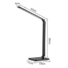 PLATINET Asztali lámpa 20W, vezetéknélküli töltővel, 5 fényárnyalat, 500Lm, IP20, fekete
