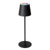 PLATINET Asztali lámpa RGB,  1,5W, LED, 3000K, 100 Lumen, akkumulátoros, vízálló, 4000mAh, 10 óra üzemidő, fekete