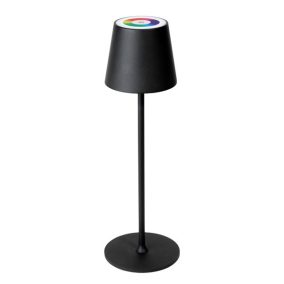   PLATINET Asztali lámpa RGB,  1,5W, LED, 3000K, 100 Lumen, akkumulátoros, vízálló, 4000mAh, 10 óra üzemidő, fekete