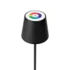 PLATINET Asztali lámpa RGB,  1,5W, LED, 3000K, 100 Lumen, akkumulátoros, vízálló, 4000mAh, 10 óra üzemidő, fekete