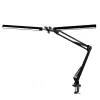 PLATINET Asztali lámpa 20W, 500Lm, flexibilis, LED, rajzasztali lámpa, dupla lámpatest, fekete