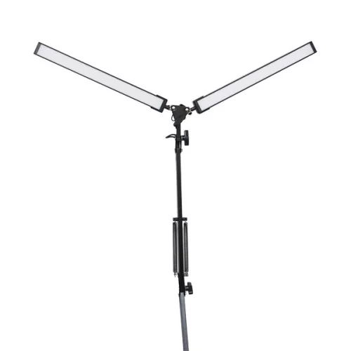 PLATINET Asztali lámpa 20W, 500Lm, flexibilis, LED, rajzasztali lámpa, dupla lámpatest, fekete