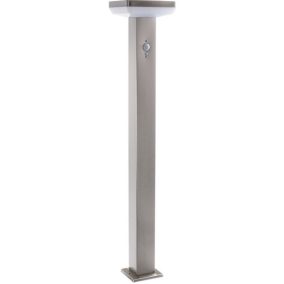   OPTONICA LED Lámpa, kültéri, napelemes, solar lámpa, rögzíthető, SS-szálcsiszolt alumínium 4,4W