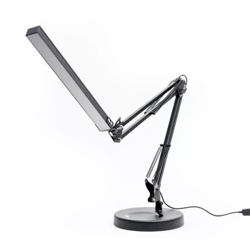 PLATINET Asztali lámpa 10W, 500Lm, flexibilis, LED, rajzasztali lámpa, fekete