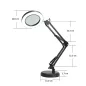   PLATINET Asztali lámpa 10W, 500Lm, flexibilis, 48x LED, rajzasztali lámpa, 3x nagyítólencsével, fekete