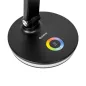  PLATINET Asztali lámpa RGB, 12W, LED, USB-A és USB-C töltő portal, 6000K, 500 Lumen, fekete