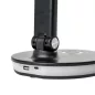   PLATINET Asztali lámpa RGB, 12W, LED, USB-A és USB-C töltő portal, 6000K, 500 Lumen, fekete