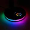 PLATINET Asztali lámpa RGB, 12W, LED, USB-A és USB-C töltő portal, 6000K, 500 Lumen, fekete