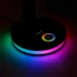   PLATINET Asztali lámpa RGB, 12W, LED, USB-A és USB-C töltő portal, 6000K, 500 Lumen, fekete