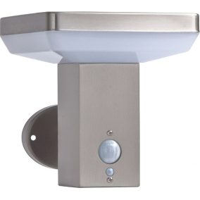   OPTONICA LED Lámpa, kültéri, napelemes, solar Fali lámpa SS-szálcsiszolt alumínium 4,4W