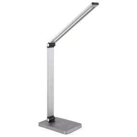   PLATINET Asztali lámpa 20W, vezetéknélküli töltővel, 5 fényárnyalat, 500Lm, IP20, ezüst