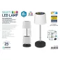   PLATINET Asztali lámpa RGB,  2W, LED, állítható magasságú, 5500K, 160 Lumen, akkumulátoros, 1200 mAh, IP44, fehér