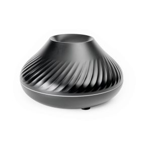   PLATINET Párologtató + Illatosító, aroma diffúzor, Láng hatású, Ultrahangos, 130ml,  ajándék Levendulás olajjal, fekete