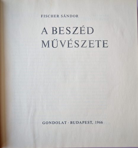 A beszéd művészete