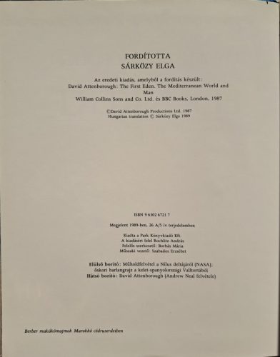 Az első Édenkert     A Földközi-tenger világa és az ember