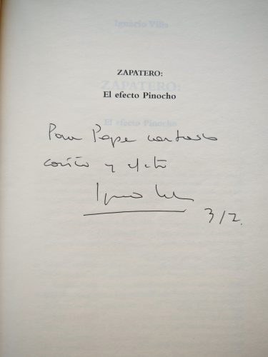 DEDIKLÁLT - Ignacio Villa, Zapatero: El efecto Pinocho (spanyol nyelvű)
