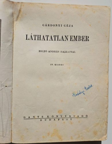 Gárdonyi Géza: Láthatatlan ember 