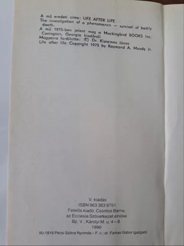 Raymond Avery Moody: Élet ​az élet után