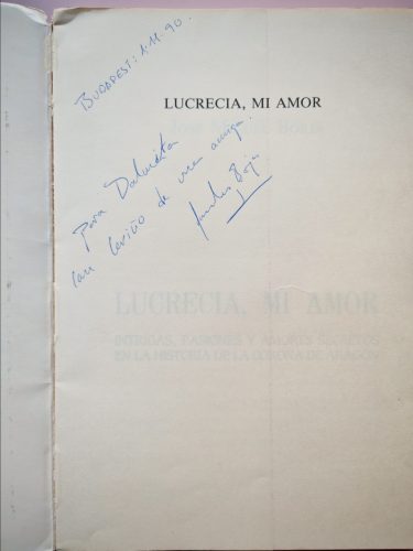 DEDIKLÁLT- José Miguel Borja: Lucrecia, mi amor (spanyol nyelvű)