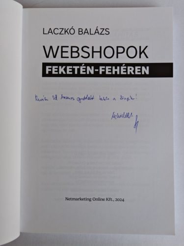 DEDI(KÁLT - Laczkó Balázs: Webshopok feketén-fehéren
