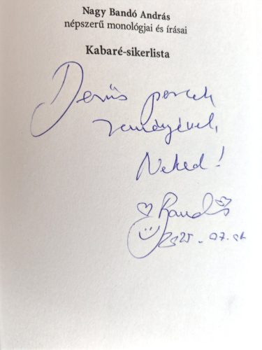DEDIKÁLT - Nagy Bandó András: Kabaré-sikerlista