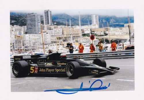 Signed photo by Mario Andretti 13x18 cm