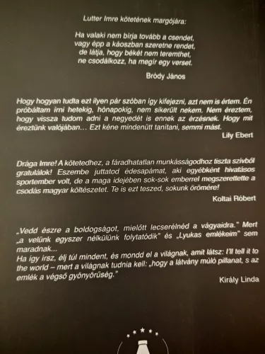 DEDIKÁLT - Test és tudat - Lutter Imre versei 