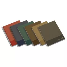   Spirálfüzet, A5, kockás, 100 lap, keményfedeles, AMBAR "Kraft", vegyes színek