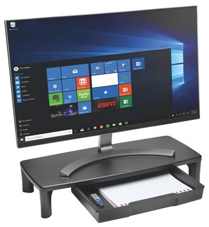 Monitorállvány, állítható magasság, fiókkal, KENSINGTON SmartFit™