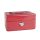 Pénzkazetta, 15,2x11,5x8 cm, DONAU, piros