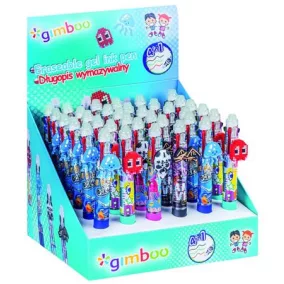   Zseléstoll display, törölhető, nyomógombos, négyszínű, "Gimboo", 4 különböző mintával