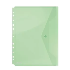   Irattartó tasak, A4, PP, patentos, lefűzhető, DONAU, zöld