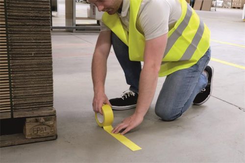 Jelölőszalag, 50 mm x 33 m, 0,16 mm, DURABLE "DURALINE", sárga