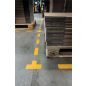 Padlójelölő matrica, 50x150 mm, DURABLE "Csík", sárga