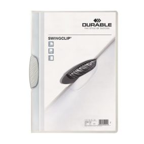 Gyorsfűző, klipes, A4, DURABLE "Swingclip® 30", fehér   Gyorsfűző, klipes, A4, DURABLE "Swingclip® 30", fehér