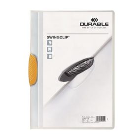   Gyorsfűző, klipes, A4, DURABLE "Swingclip® 30", sárga