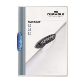Gyorsfűző, klipes, A4, DURABLE "Swingclip® 30", kék   Gyorsfűző, klipes, A4, DURABLE "Swingclip® 30", kék
