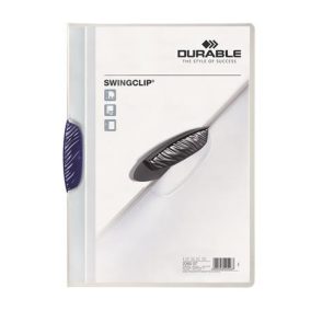 Gyorsfűző, klipes, A4, DURABLE "Swingclip® 30", sötétkék   Gyorsfűző, klipes, A4, DURABLE "Swingclip® 30", sötétkék