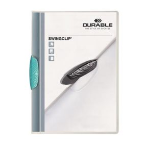 Gyorsfűző, klipes, A4, DURABLE "Swingclip® 30", világoskék   Gyorsfűző, klipes, A4, DURABLE "Swingclip® 30", világoskék