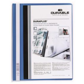 Gyorsfűző, A4, széles, panorámás, DURABLE "DURAPLUS®", kék   Gyorsfűző, A4, széles, panorámás, DURABLE "DURAPLUS®", kék