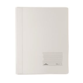   Gyorsfűző, A4, extra erős, DURABLE "DURALUX®", áttetsző fehér