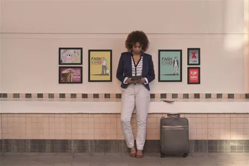 Posztertábla, fali, A5, alumínium keret, DURABLE, fekete
