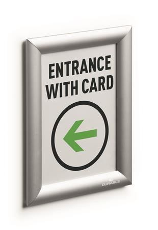 Posztertábla, fali, A5, alumínium keret, DURABLE