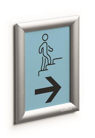 Posztertábla, fali, A5, alumínium keret, DURABLE