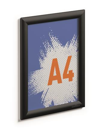 Posztertábla, fali, A4, alumínium keret, DURABLE, fekete