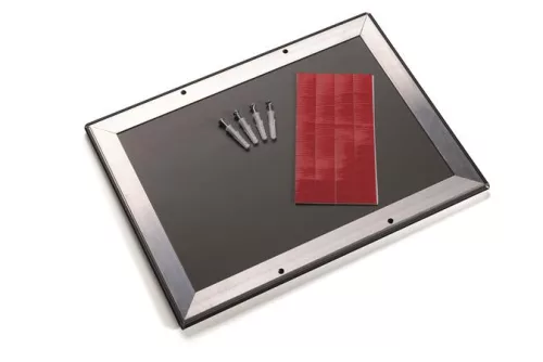 Posztertábla, fali, A4, alumínium keret, DURABLE, fekete
