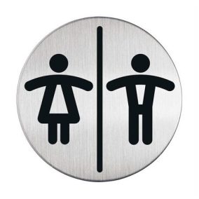 Információs piktogram, öntapadó, DURABLE "Női-Férfi WC"   Információs piktogram, öntapadó, DURABLE "Női-Férfi WC"