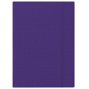 Gumis mappa, karton, A4, kockás, DONAU, kék